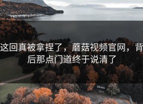这回真被拿捏了，蘑菇视频官网，背后那点门道终于说清了