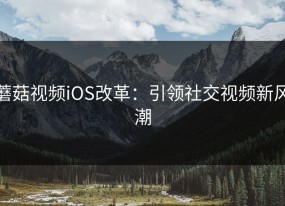 蘑菇视频iOS改革：引领社交视频新风潮
