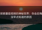 探索蘑菇视频的神秘世界：你会后悔没早点知道的原因