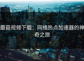 蘑菇视频下载：网络热点加速器的神奇之旅
