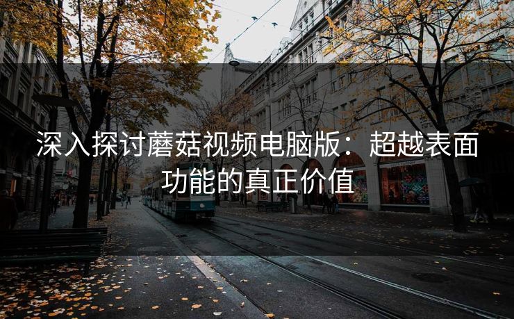 深入探讨蘑菇视频电脑版：超越表面功能的真正价值